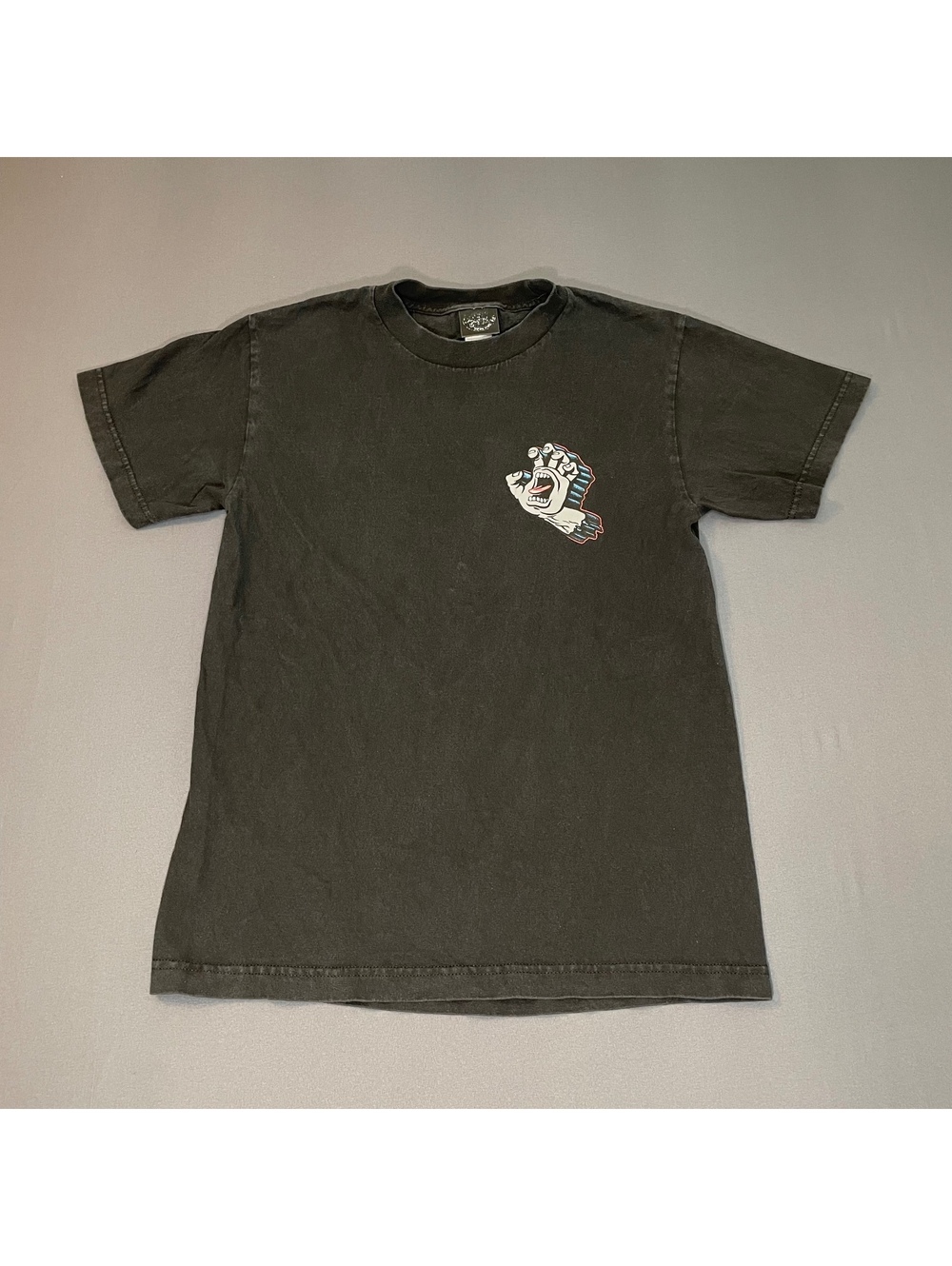 Santa Cruz Small Black Cotton Graphic T-Shirt Screaming Hand Size Small